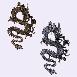 Brooches - Dragons Gold and Silvertone